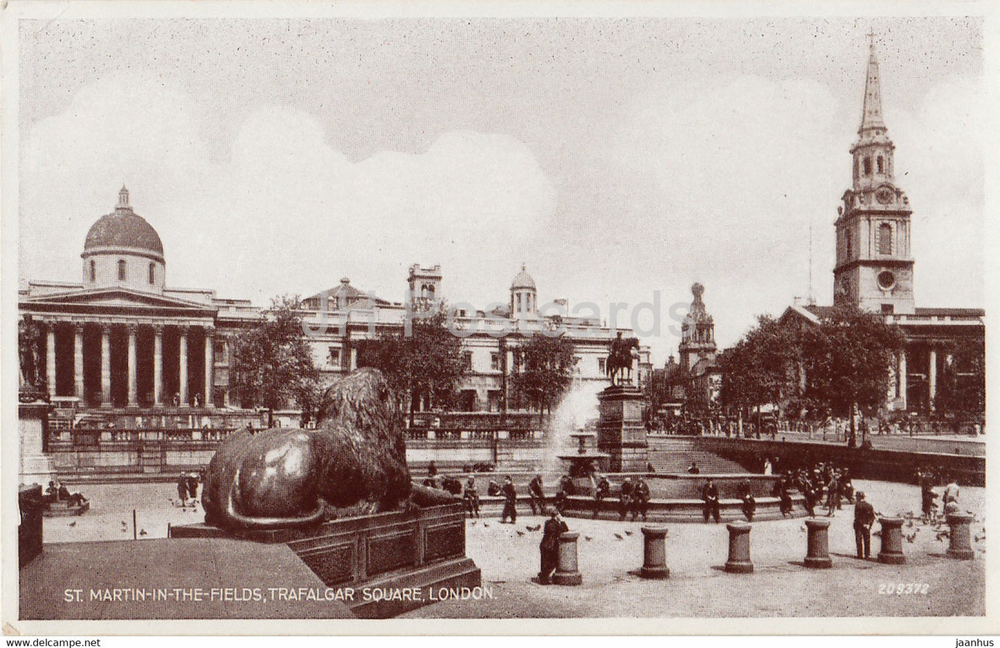 London - St Martin in the Fields - Trafalgar Square - 209372 - old postcard - England - United Kingdom - unused - JH Postcards