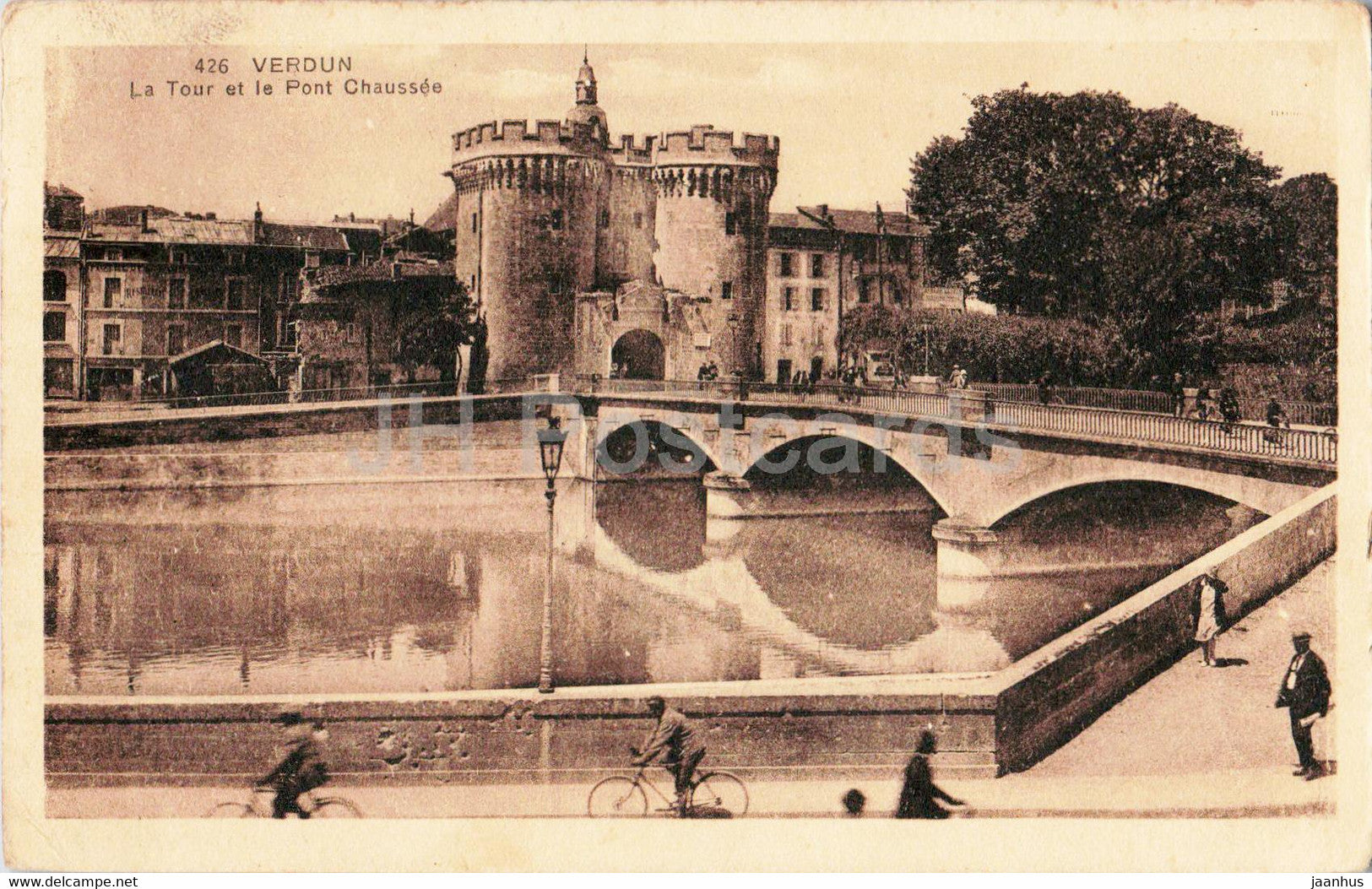 Verdun - La Tour et le Pont Chausse  - 426 - old postcard - 1930s - France - used - JH Postcards