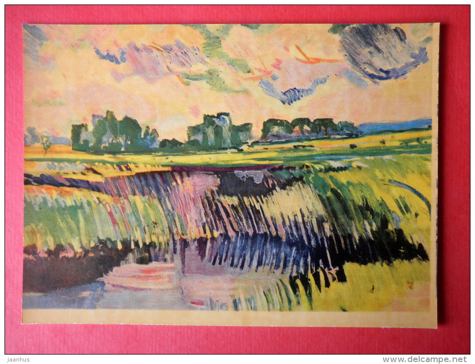 painting by R. Pinnis - Abava valley - latvian art - unused - JH Postcards