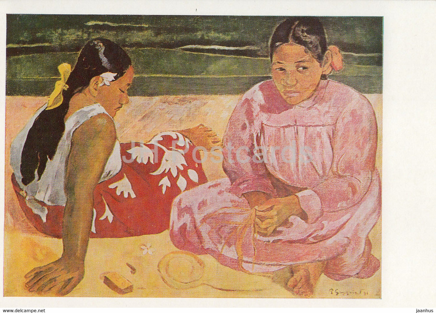 painting by Paul Gauguin - Frauen von Tahiti - French art - Germany DDR - unused - JH Postcards