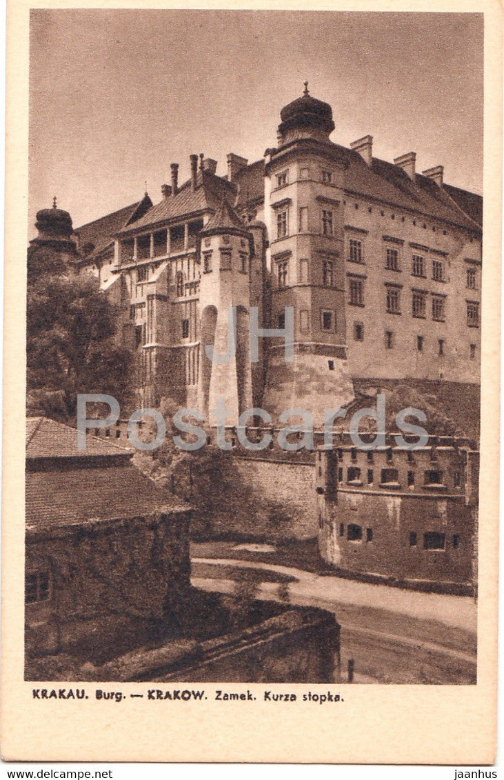 Krakau - Burg - Krakow - Zamek Kurza stopka - 14 - old postcard - Poland - unused - JH Postcards