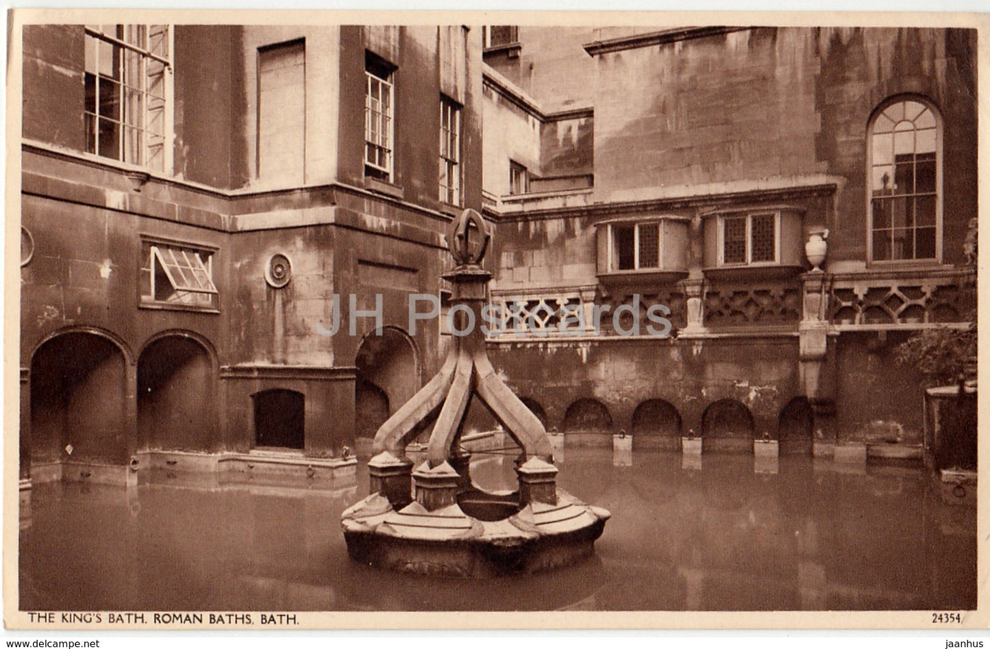 Bath - King's Bath - The Roman Baths - 24354 - 1952 - United Kingdom - England - used - JH Postcards