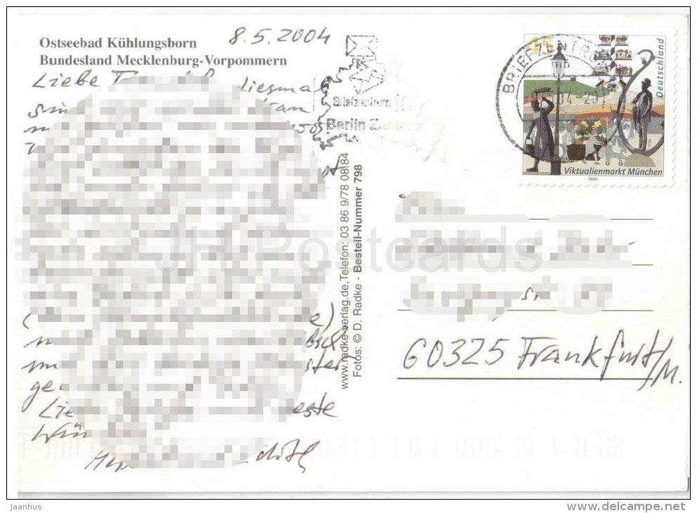 Grüsse aus Ostseebad Kühlungsborn - zug - lokomotive - train - locomotive - Germany - 2004 gelaufen - JH Postcards