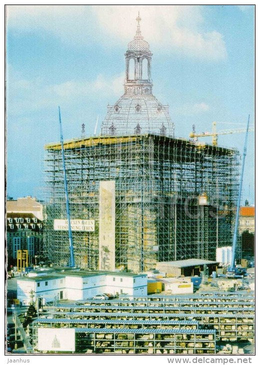 Dresden , Frauenkirche - Wiederaufbau 1994-2005 - church - Germany - 2002 gelaufen - JH Postcards