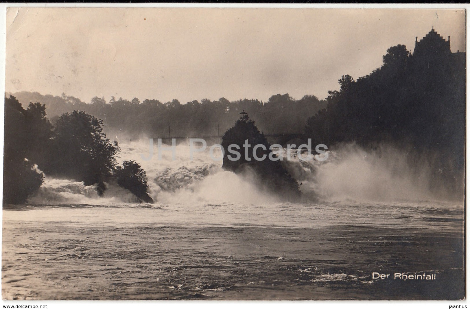 Der Rheinfall - waterfall - 2078 - Switzerland - 1925 - used - JH Postcards