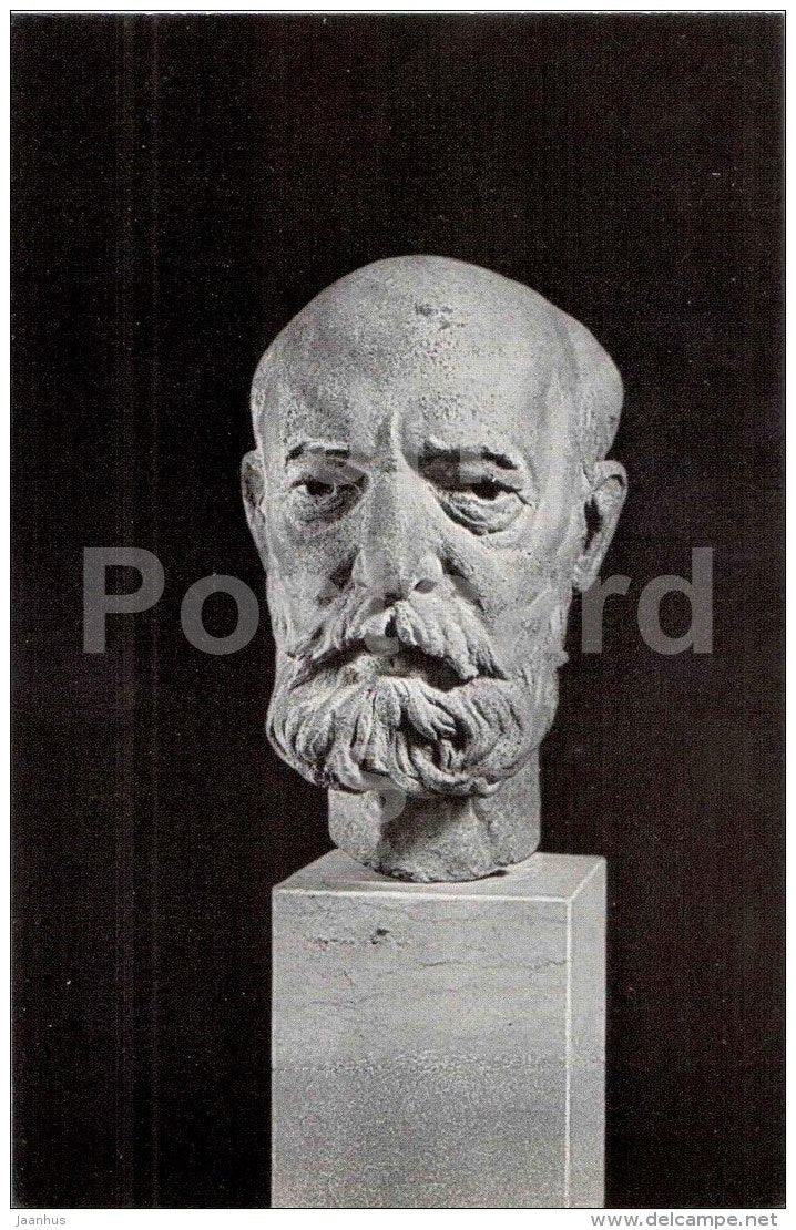 sculpture by Jaan Koort - Portrait of Dumberg , 1921 - estonian art - unused - JH Postcards