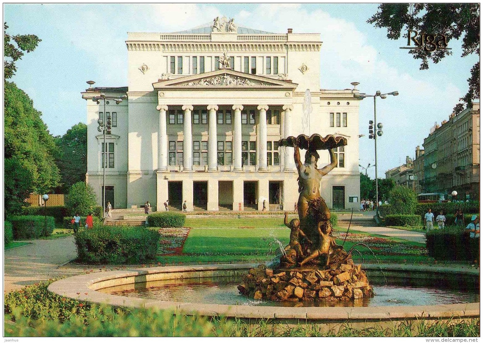 Latvian National Opera House - Riga - 1989 - Latvia USSR - unused - JH Postcards