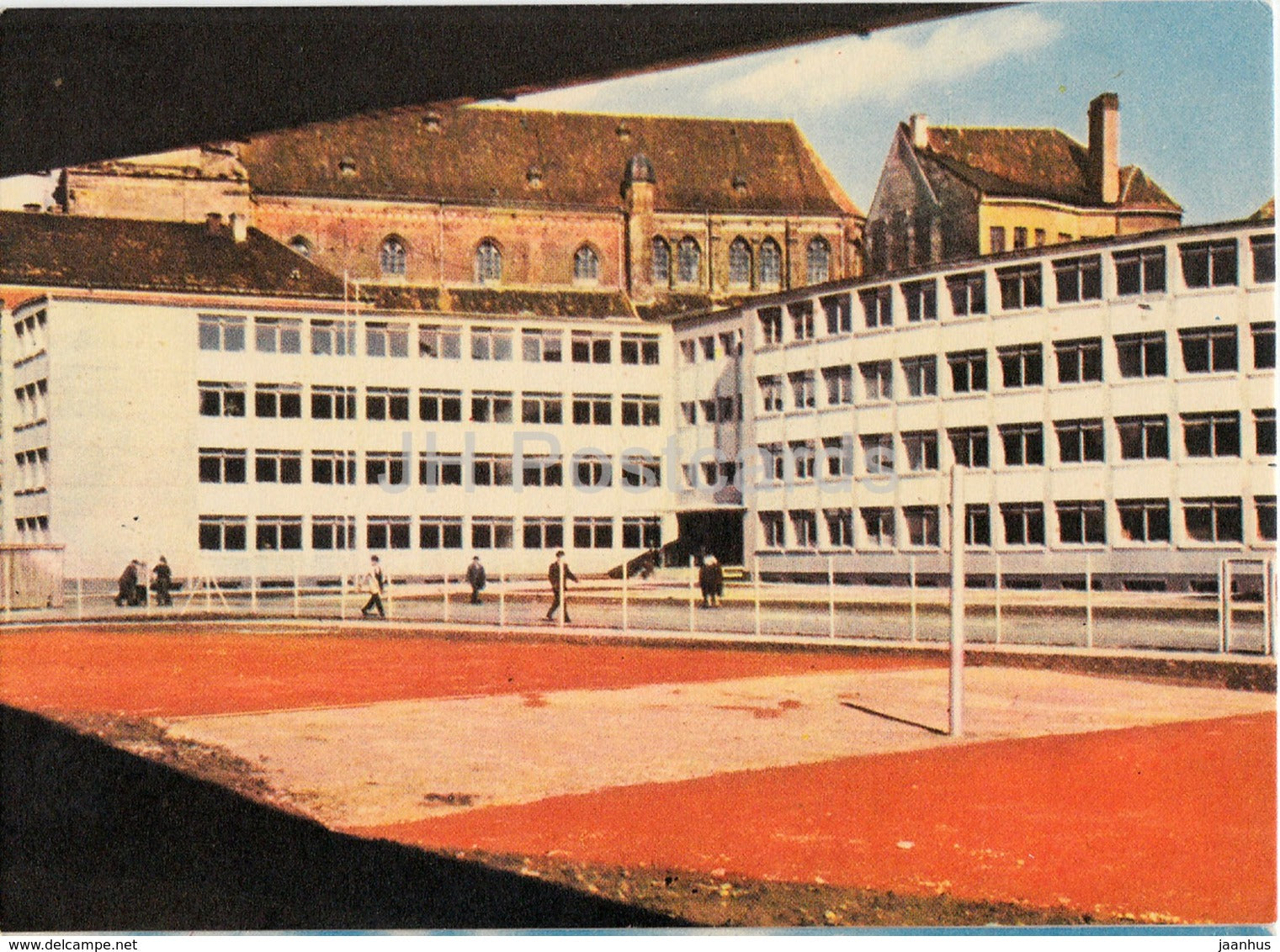 Riga - The 3rd Middle School - old postcard - Latvia USSR - unused - JH Postcards