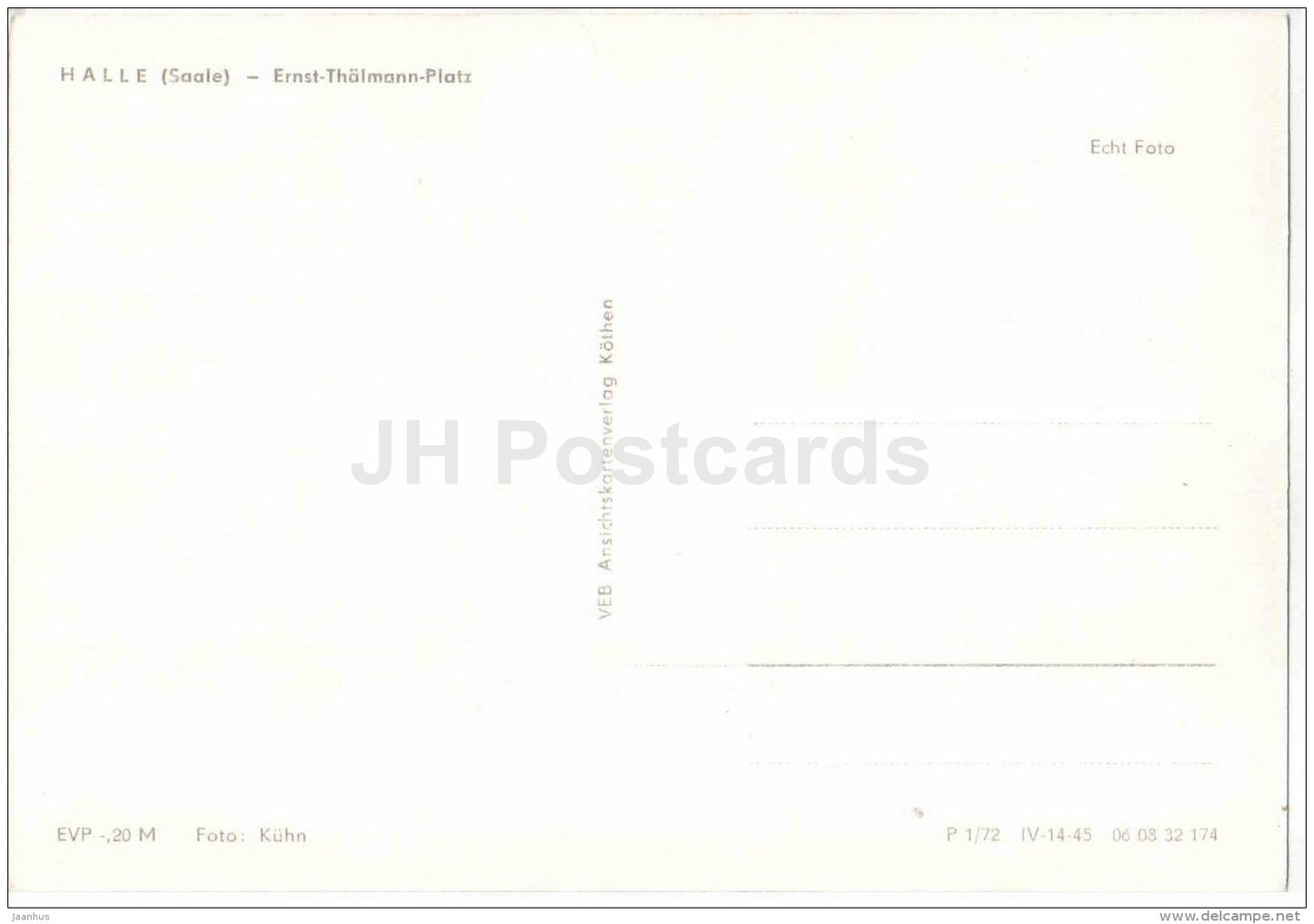 Ernst-Thälmann-Platz - Halle - Saale - Germany - unused - JH Postcards