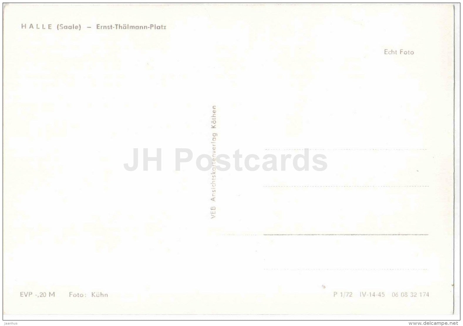 Ernst-Thälmann-Platz - Halle - Saale - Germany - unused - JH Postcards