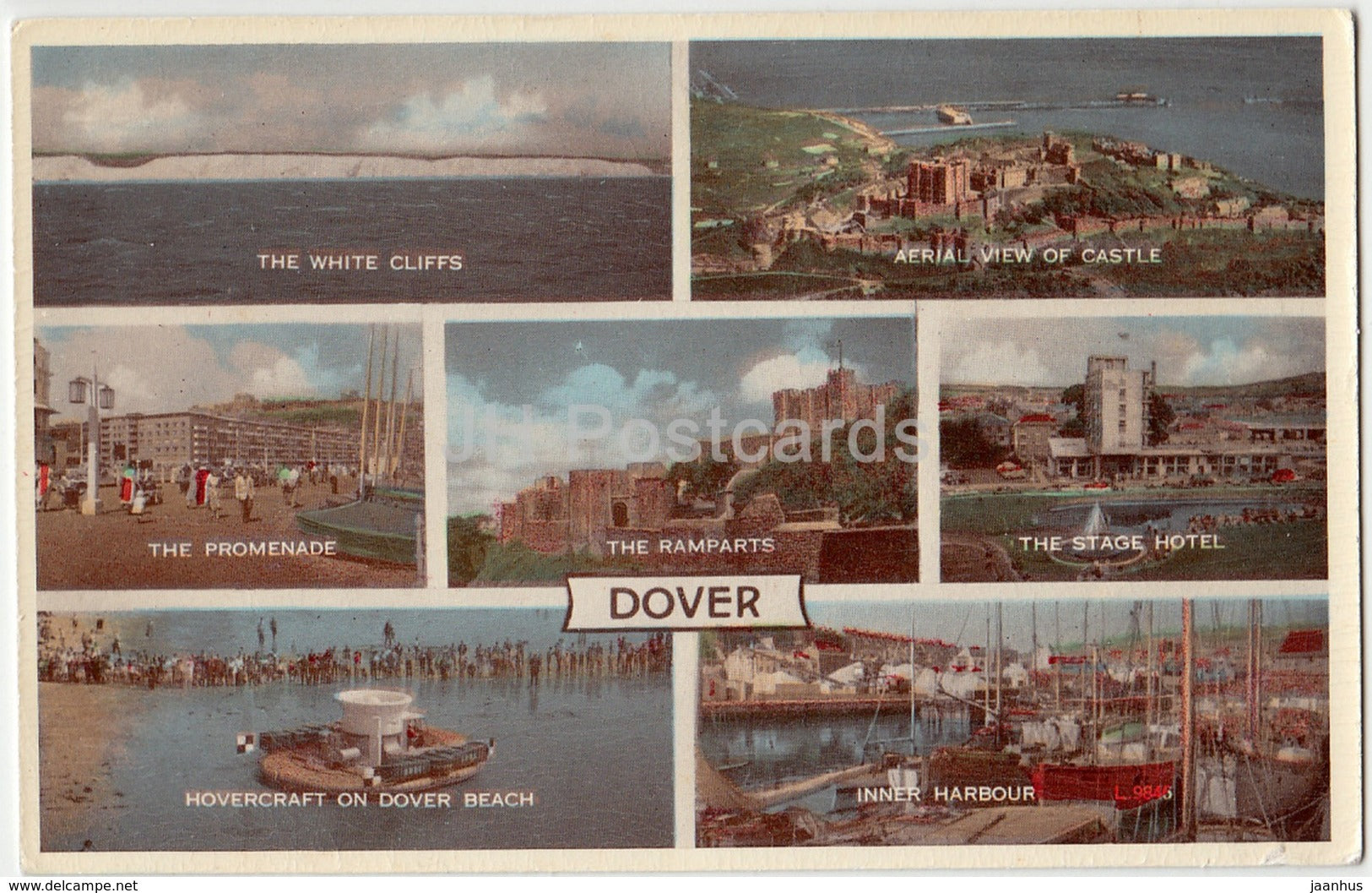 Dover - White Cliffs - Castle - Promenade - Ramparts - multiview - United Kingdom - England - used - JH Postcards