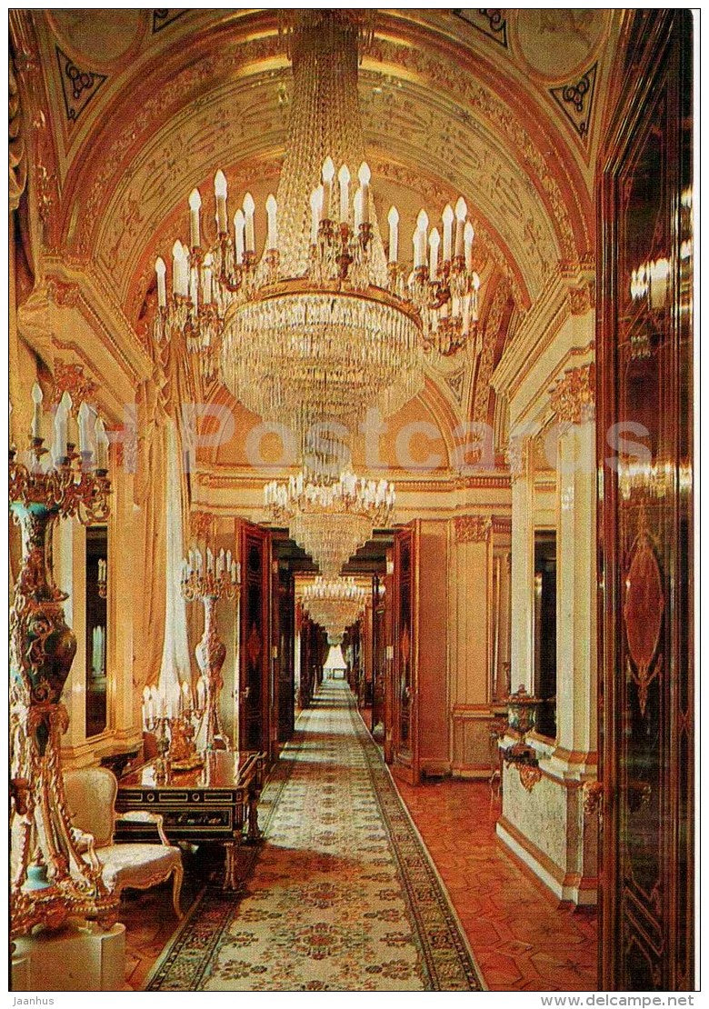 suite of rooms - Grand Kremlin Palace - postal stationery - Moscow - 1978 - Russia USSR - unused - JH Postcards