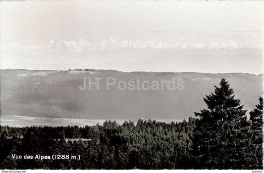 Vue des Alpes 1288 m - hotel De La Vue des Alpes - old postcard - Switzerland - used - JH Postcards