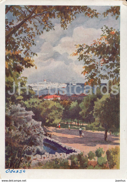 Odessa - View from Primorsky Boulevard - postal stationery - 1961 - Ukraine USSR - used - JH Postcards