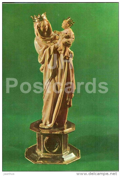 statue of the Madonna - St. Vitus Cathedral treasury - Prague - Praha - Czechoslovakia - Czech Republic - unused - JH Postcards