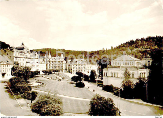 Marianske Lazne - Lecebne domy na Gottwaldowe namesti - Spa institutions - 1964 - Czech Republic - Czechoslovakia - used - JH Postcards