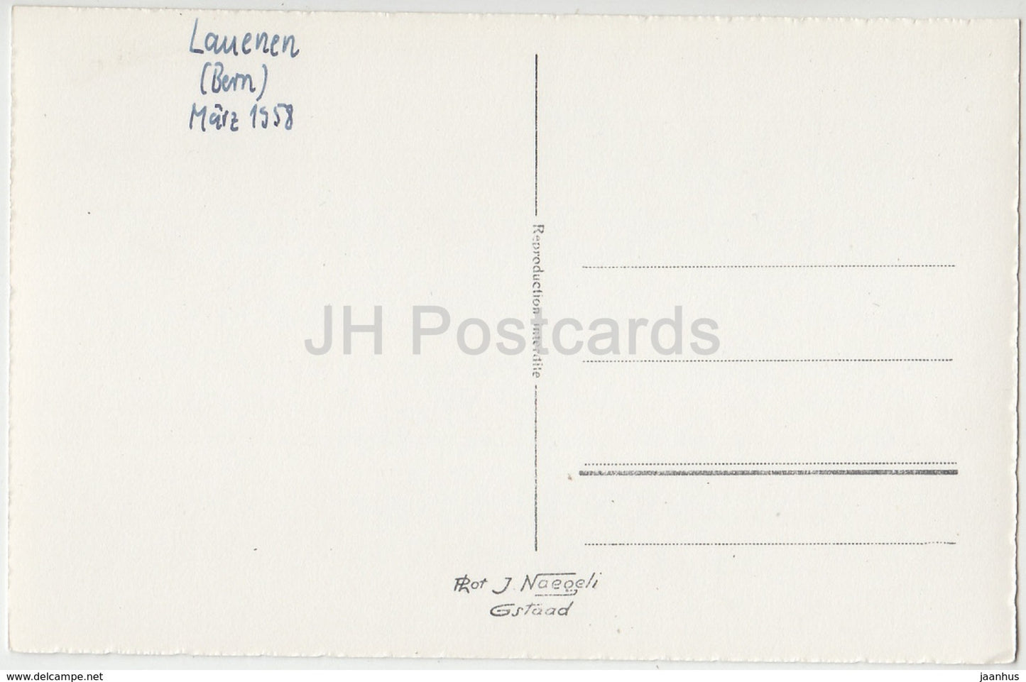 Bei Lauenen mit Wildhorn 3624 m - 290 - Switzerland - 1958 - used