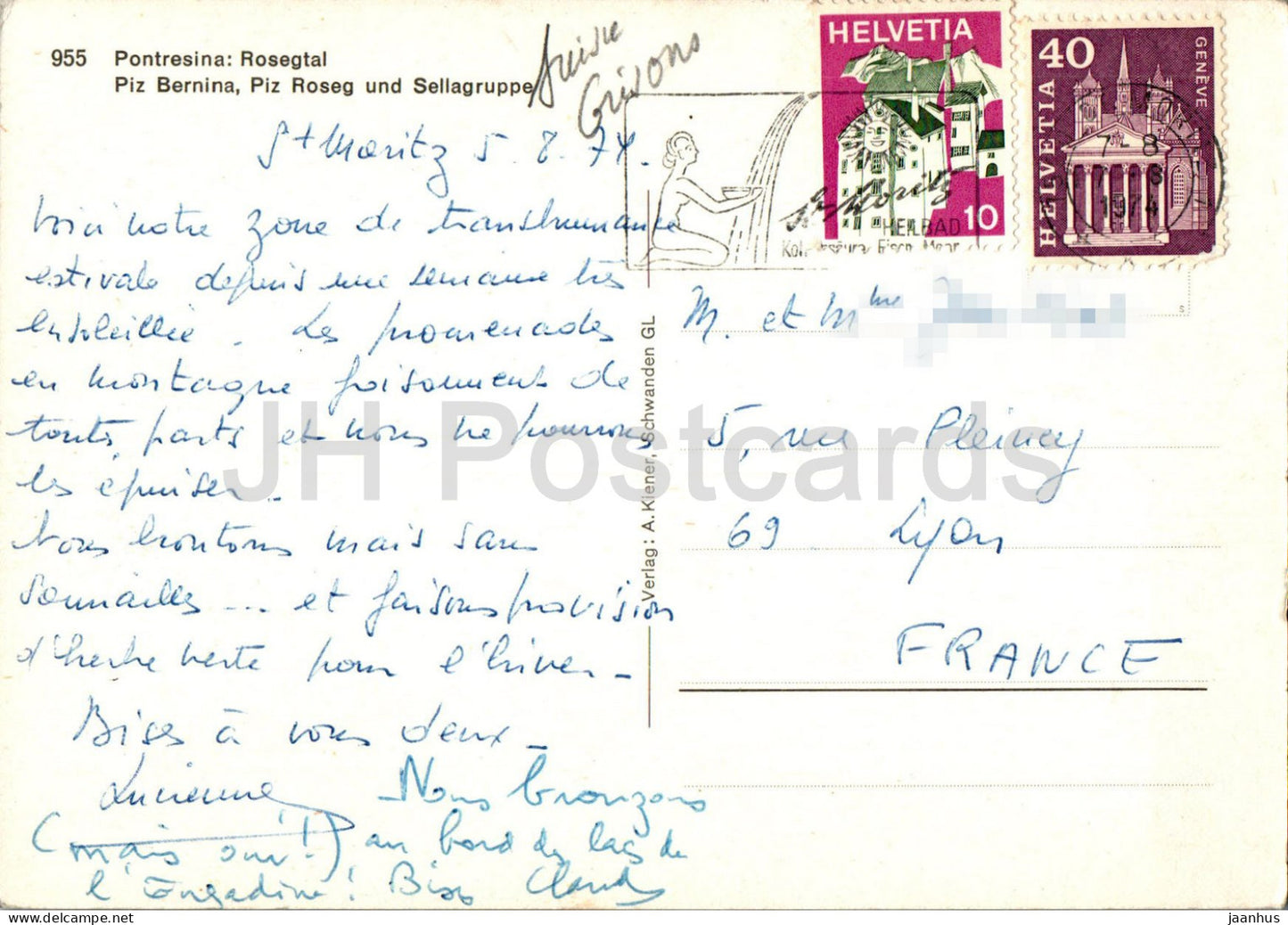 Pontresina - Rosegtal - Piz Bernina - Piz Roseg - Sellagruppe - 955 - 1975 - Switzerland - used