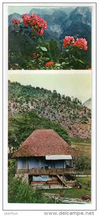 Roses - house - Mountain Flowers - 1973 - Russia USSR - unused - JH Postcards