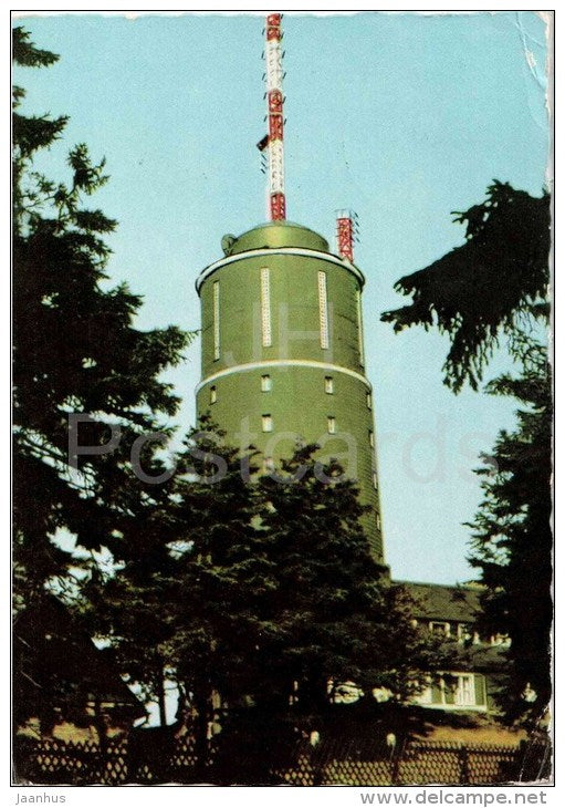 Inselsberg - Fernsehturm - TV tower - Germany - 1964 gelaufen - JH Postcards