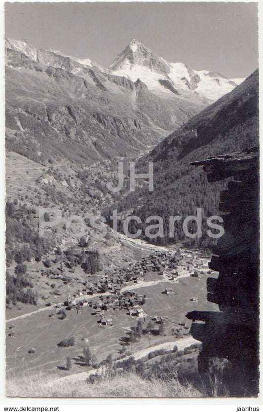 Les Hauderes et la Dent Blanche - 4033 - Switzerland - 1963 - used - JH Postcards