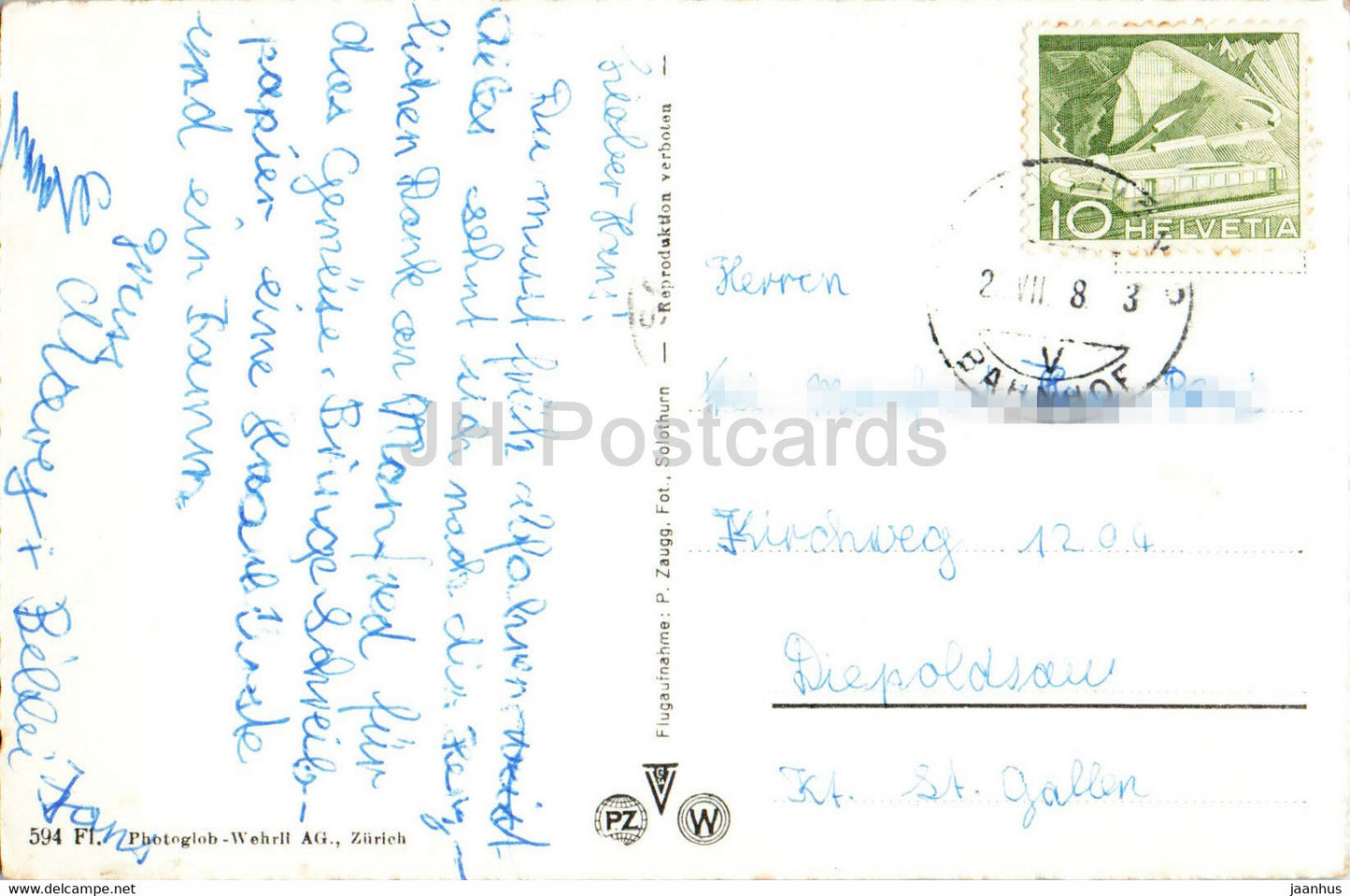 Solothurn - 594 - old postcard - Switzerland - used