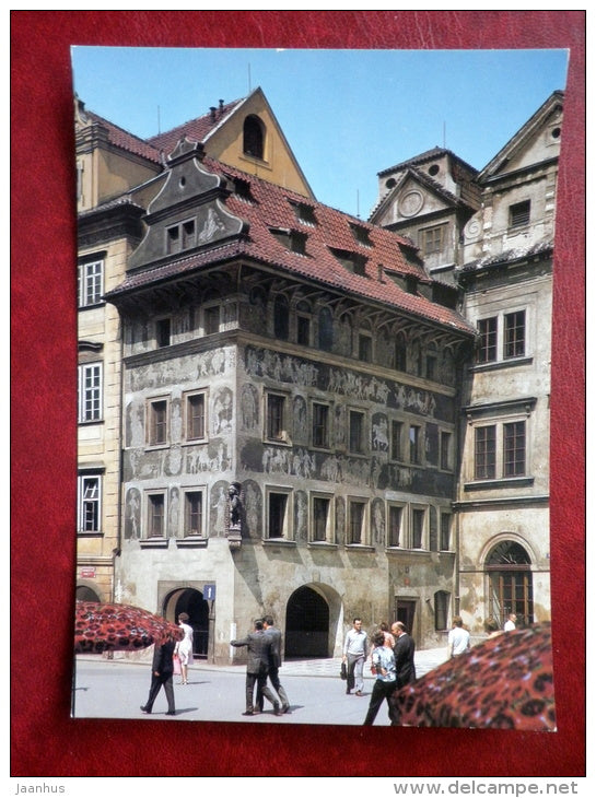 House U minuty No. 3 in the Old Town Square - Prague - CZECH REPUBLIC, CZECHOSLOVAKIA - unused - JH Postcards