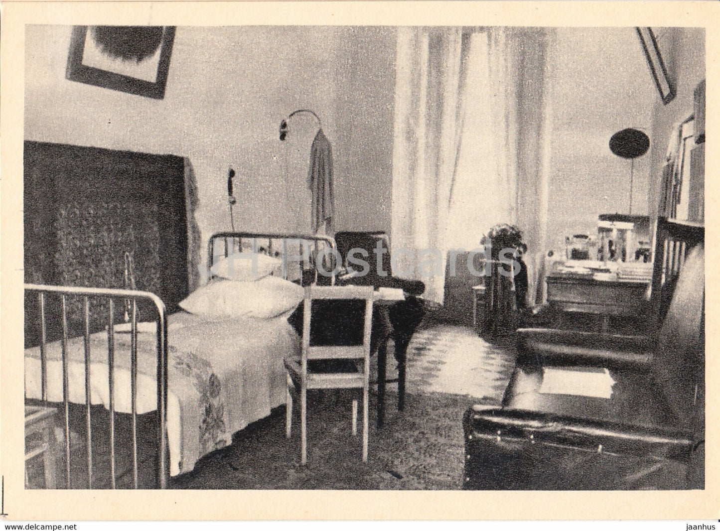 Soviet writer Nikolai Ostrovsky - Ostrovsky's room in the Moscow where he died in 1936 - 1960 - Russia USSR - unused - JH Postcards