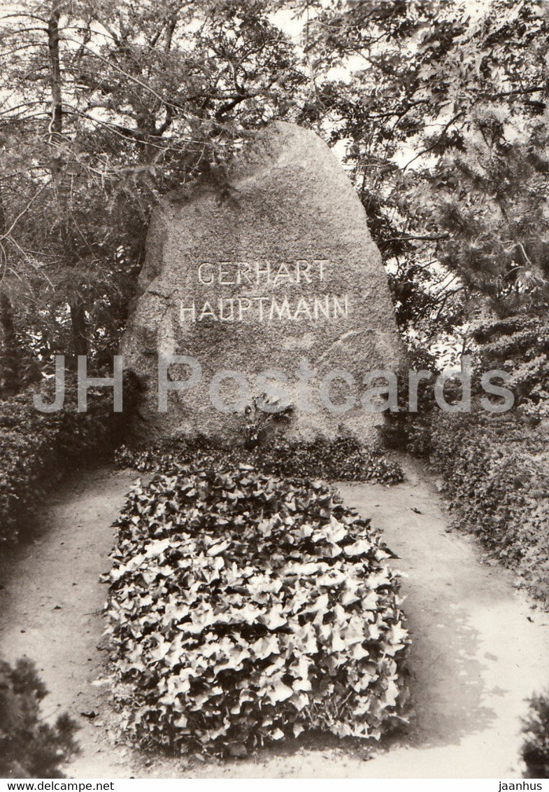 Hiddensee - Ortsteil Kloster - Grab - Gerhart Hauptmann Gedachtnisstatte - memorial - writer - DDR Germany - unused - JH Postcards