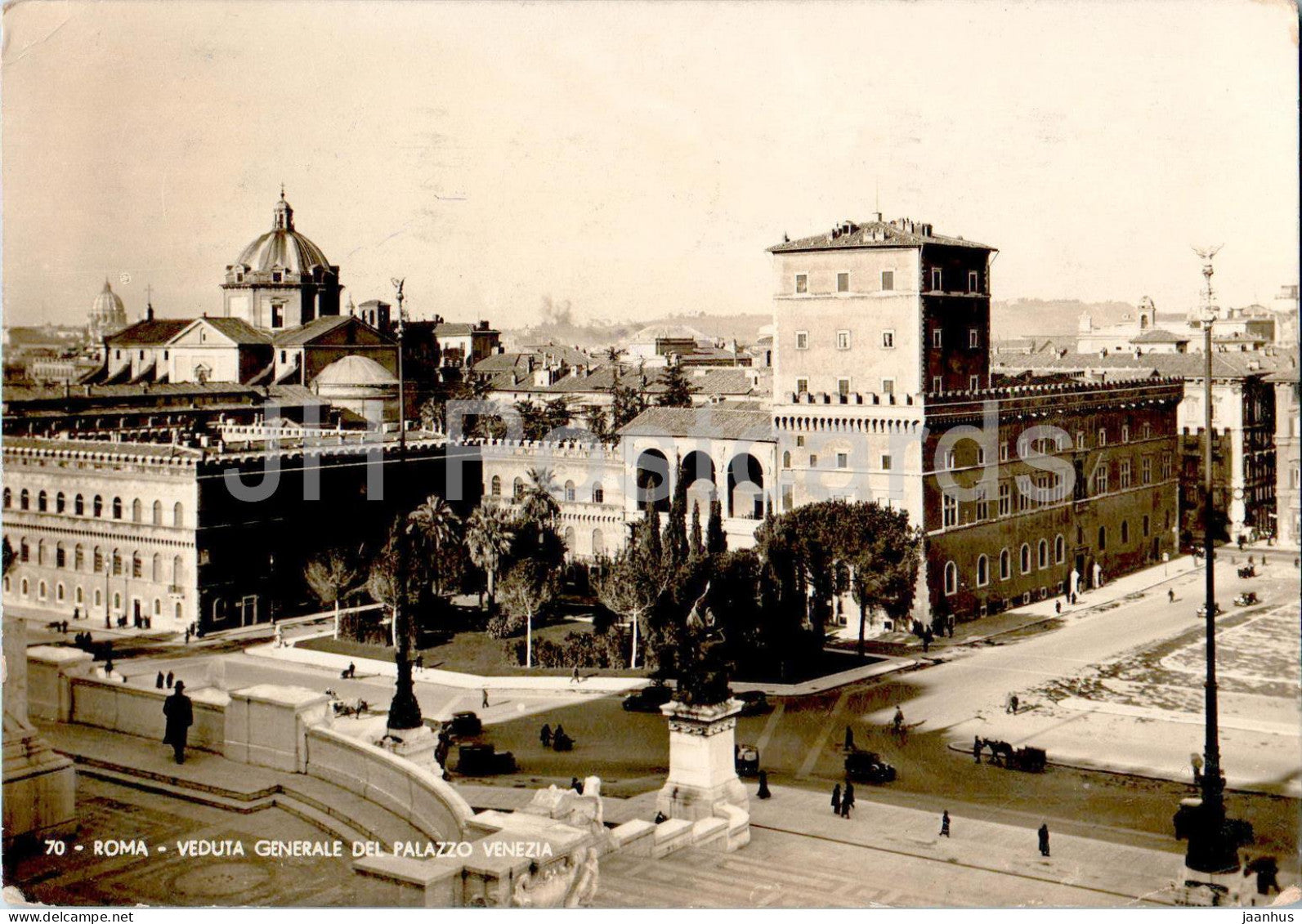 Roma - Rome - Veduta Generale del Palazzo Venezia - hotel Londra Cargill - old postcard - 70 - 1936 - Italy - used - JH Postcards