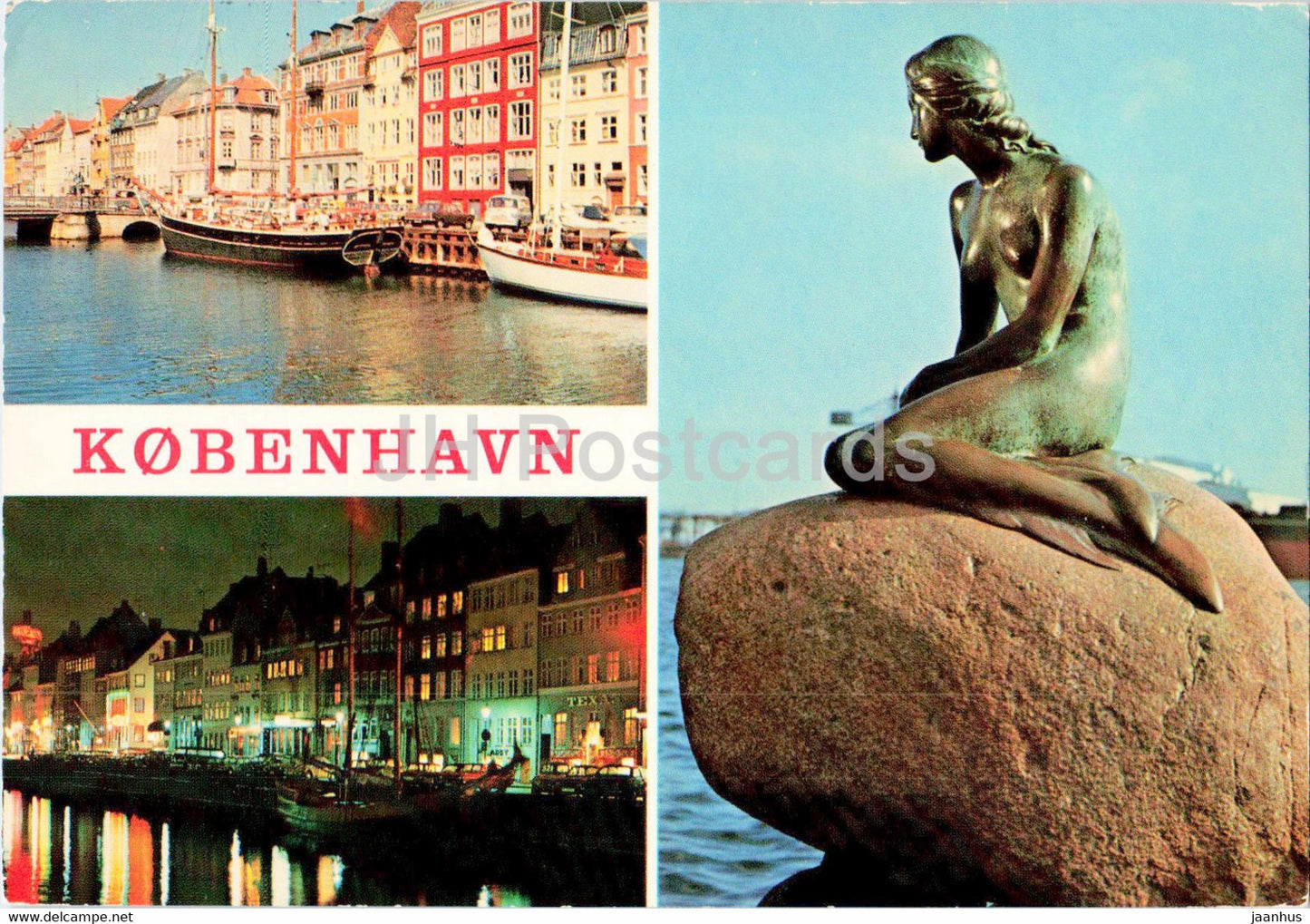 Copenhagen - Little Mermaid - ship - multiview - 49 - Denmark - used - JH Postcards