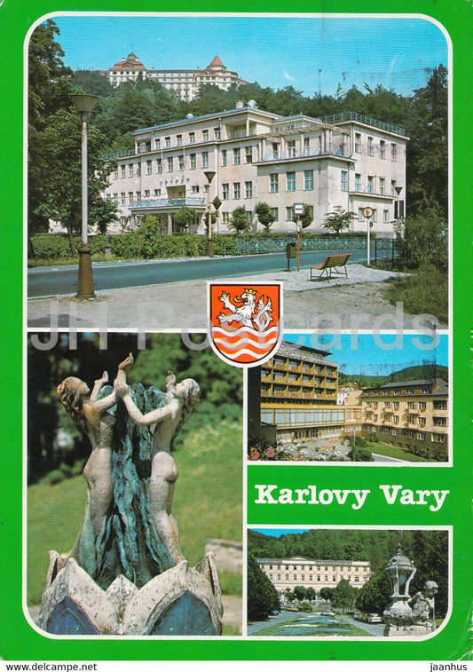 Karlovy Vary - Lazne VI - Richmond sanarorium - multiviews - 1988 - Czechoslovakia - Czech Republic - used - JH Postcards