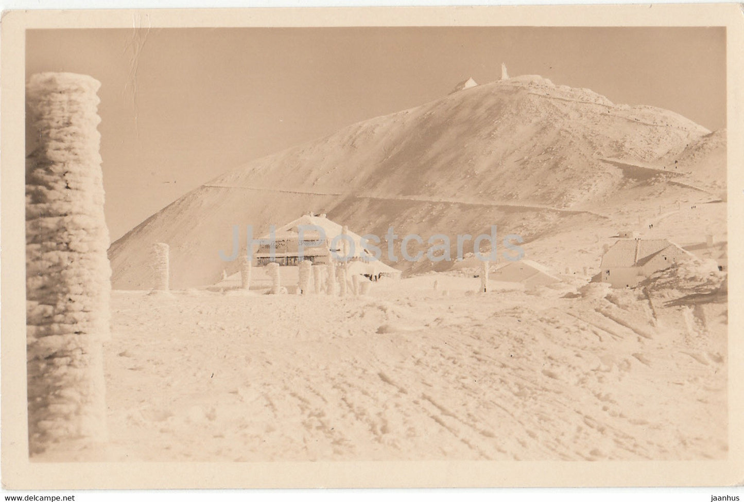 Krkonose - Snezka - 1603 m - old postcard - Czechoslovakia - Czech Republic - unused - JH Postcards