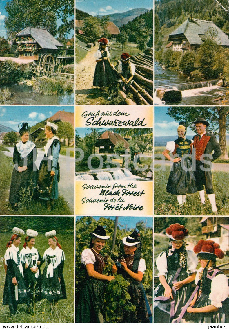 Gruss aus dem Schwarzwald - Trachten - folk costumes - 1969 - Germany - used - JH Postcards