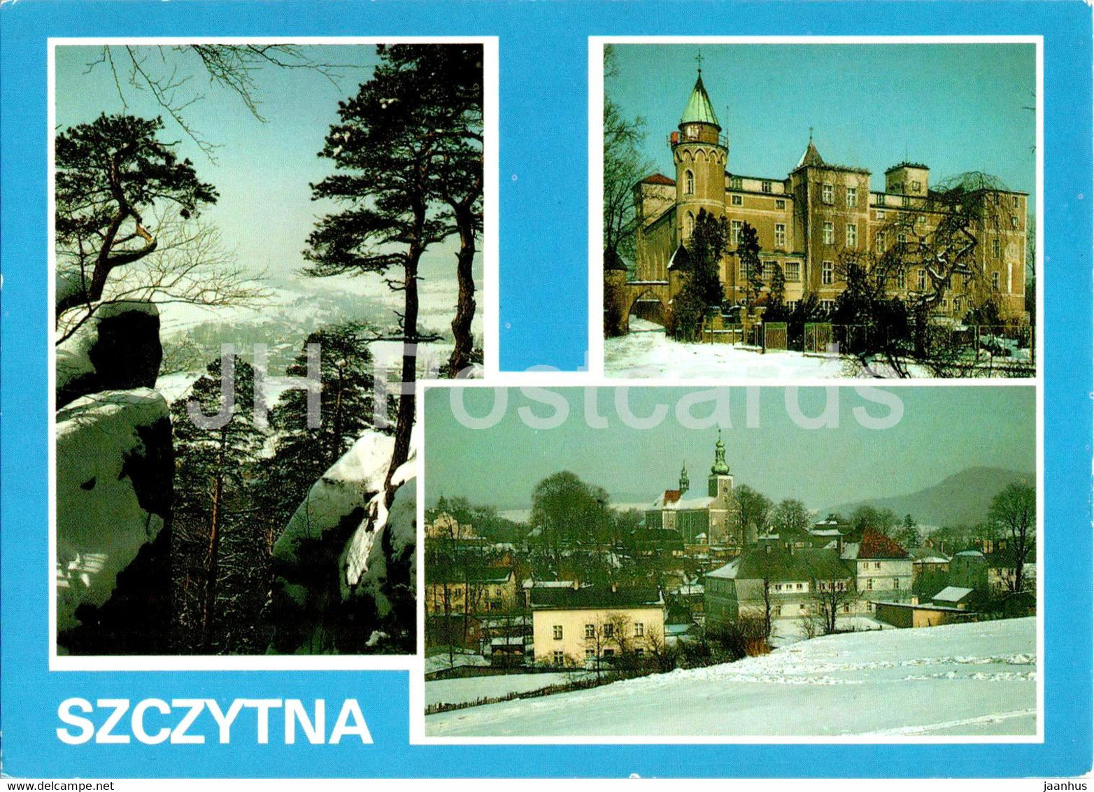 Szczytna - Sudety - zamek - multiview - Poland - unused - JH Postcards