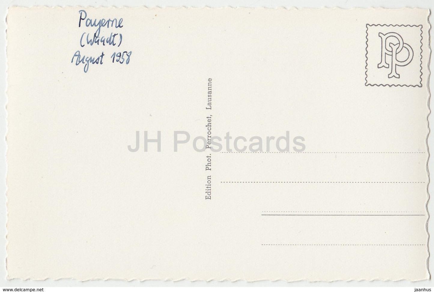 Payerne - L'Abbatiale illuminée - 8062 - Suisse - 1958 - cartes postales anciennes - oblitérée