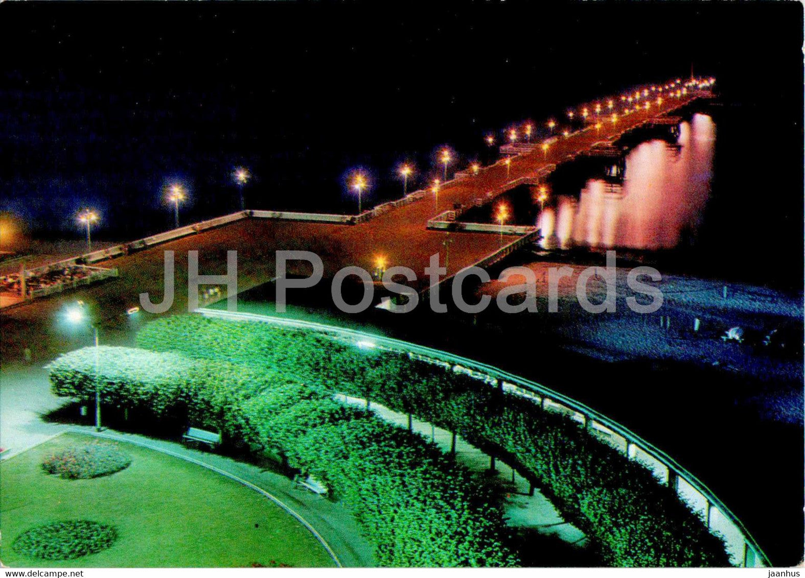 Sopot - Molo - pier - night view - Poland - unused - JH Postcards