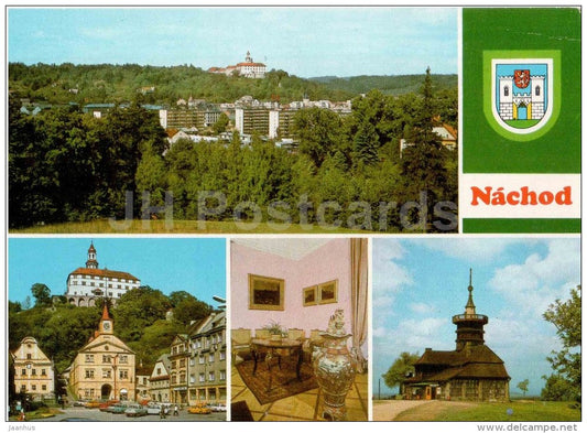 Nachod - castle - Old Town Hall - interior of castle - Jiráskovo cottage - Czechoslovakia - Czech - unused - JH Postcards