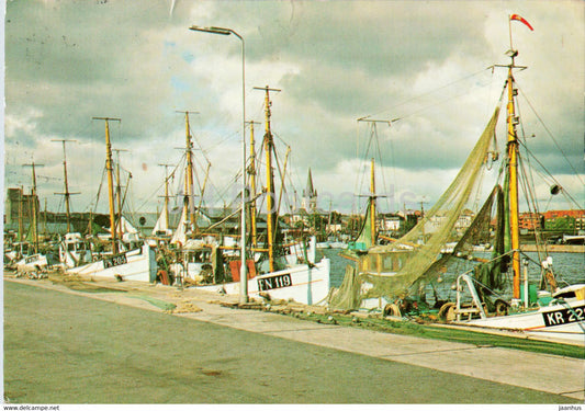Fredrikshavn - Parti fra Fiskerivavnen - fishing boat - Denmark - used - JH Postcards