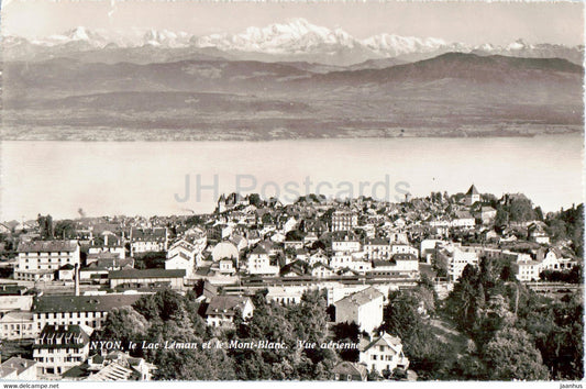 Nyon - Le Lac Leman et le Mont Blanc - Vue Aerienne - 10115 - old postcard - Switzerland - unused - JH Postcards