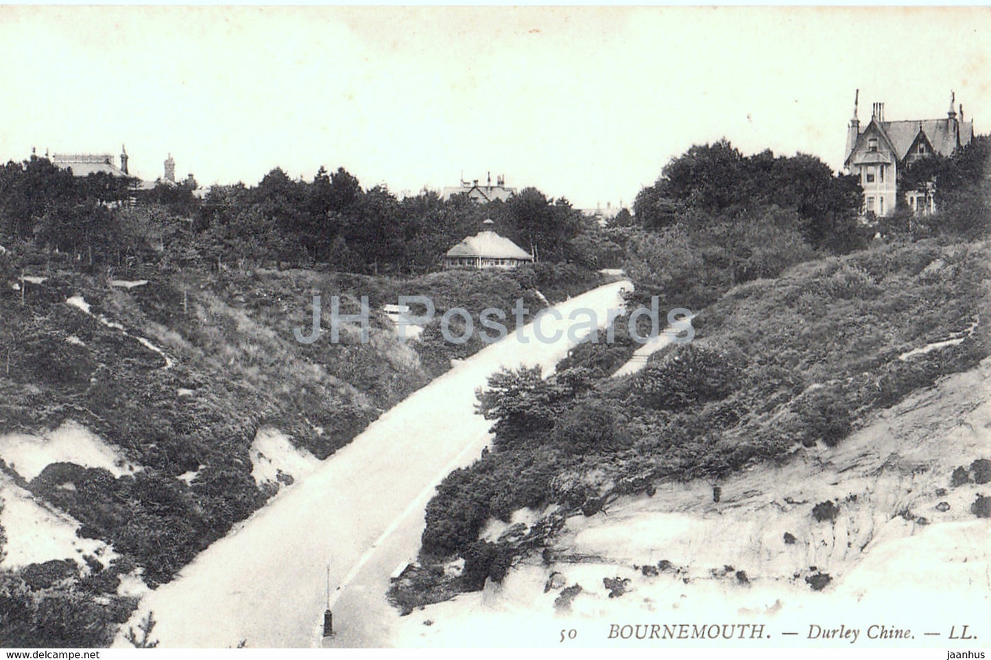 Bournemouth - Durley Chine - 50 - old postcard - England - United Kingdom - unused - JH Postcards