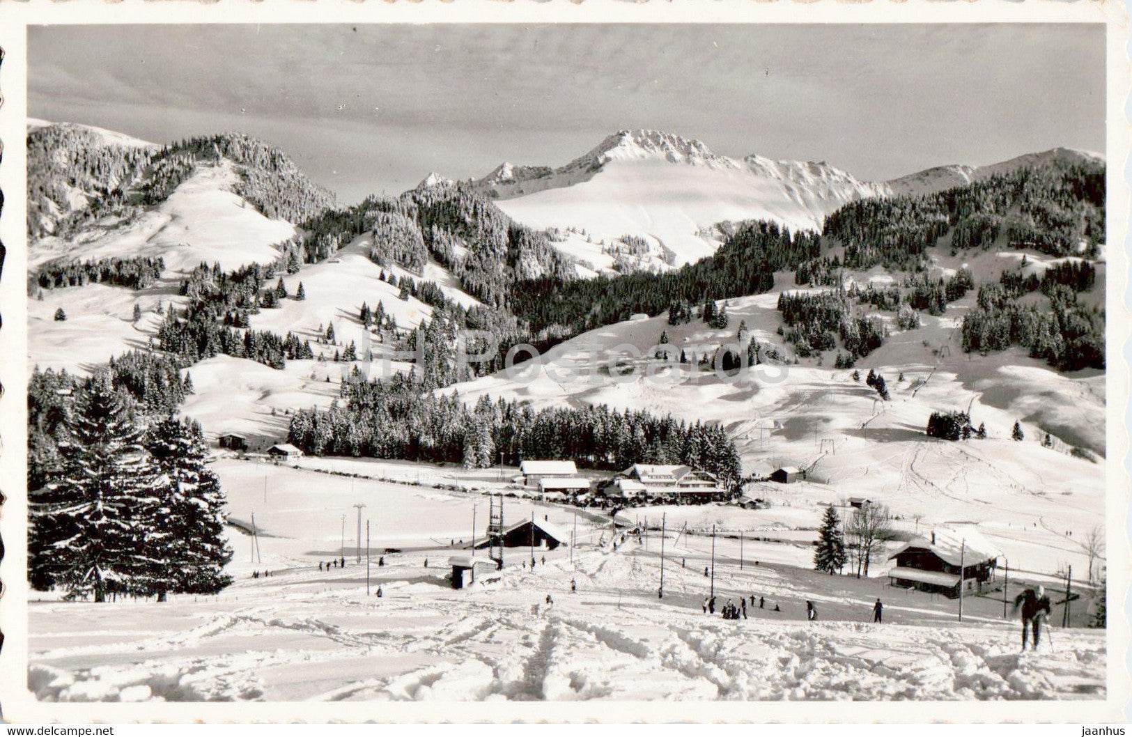 Schwarzsee - Lac Noir - Hotel Restaurant Gypsera - Kaiseregg - old postcard - 1954 - Switzerland - used - JH Postcards