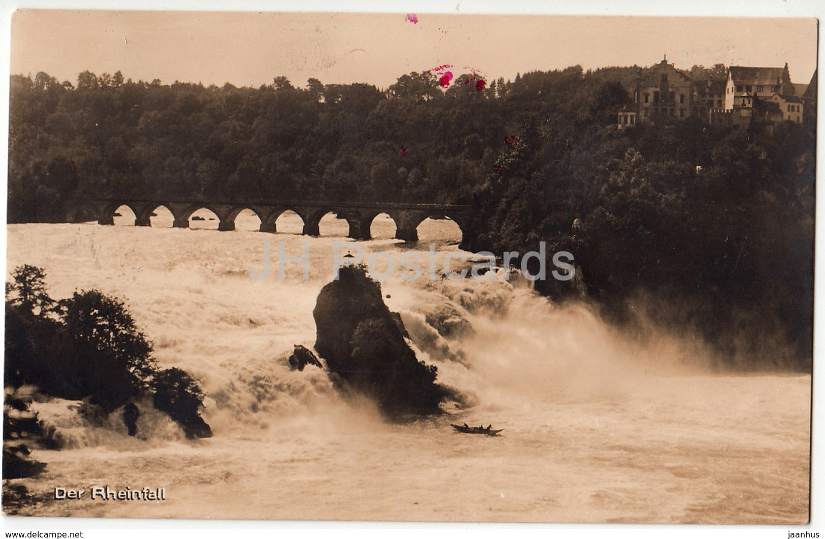 Der Rheinfall - waterfall - 2080 - Switzerland - 1927 - used - JH Postcards