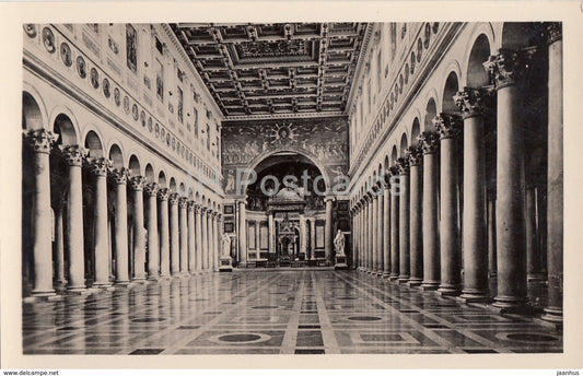 Roma - Rome - Basilica di S Paolo fuori le mura - Interno - cathedral - 4514-4 - old postcard - Italy - unused - JH Postcards