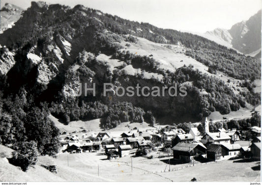 Elm 1000 m mit Fahnenstock - old postcard - Switzerland - unused - JH Postcards