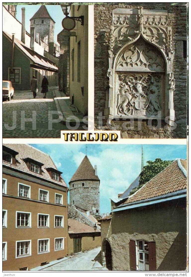 streets of Old Town - Tallinn - Intourist - 1986 - Estonia USSR - unused - JH Postcards