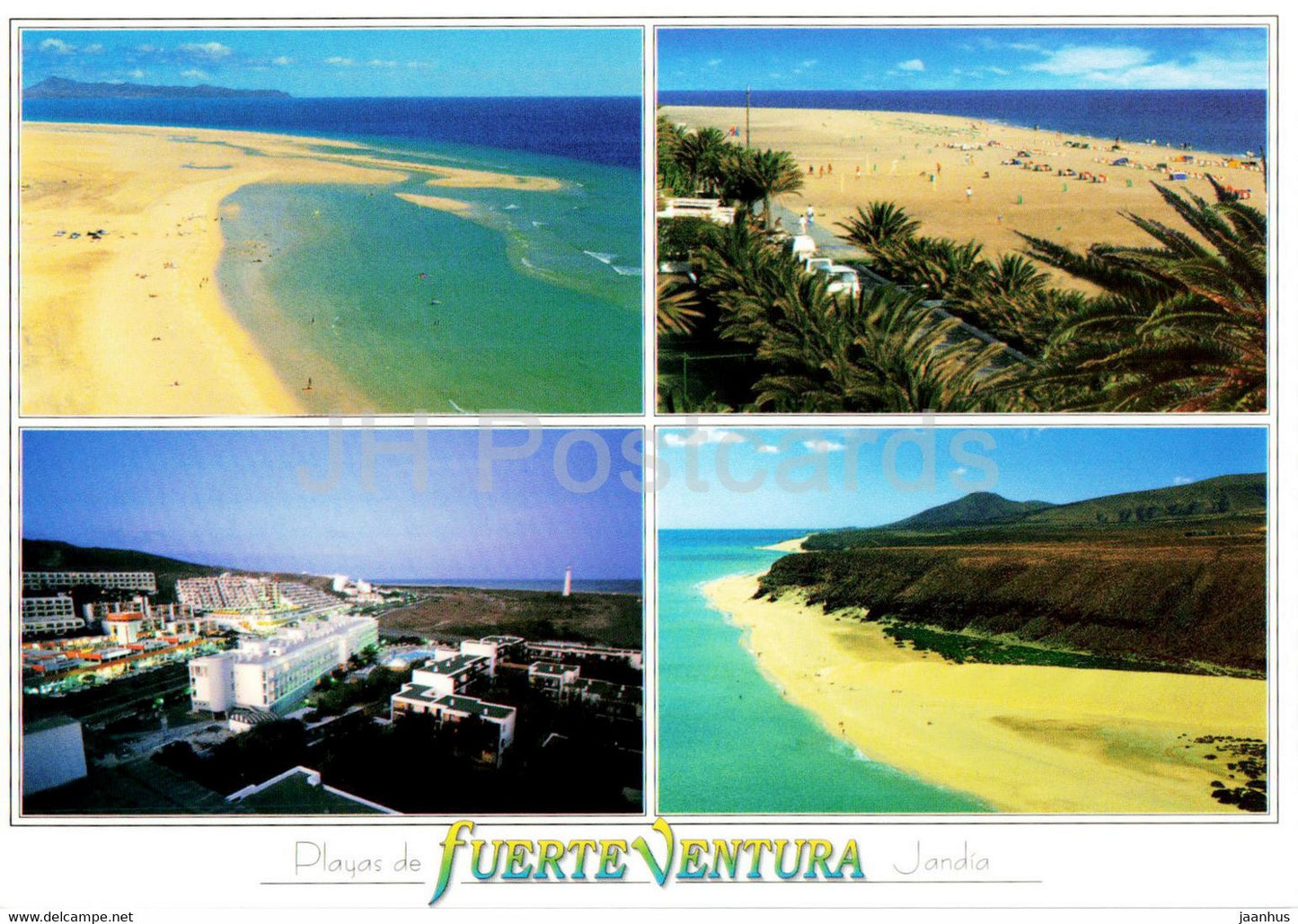 Fuerteventura - Playa de Jandia - multiview - 1999 - Spain - used - JH Postcards