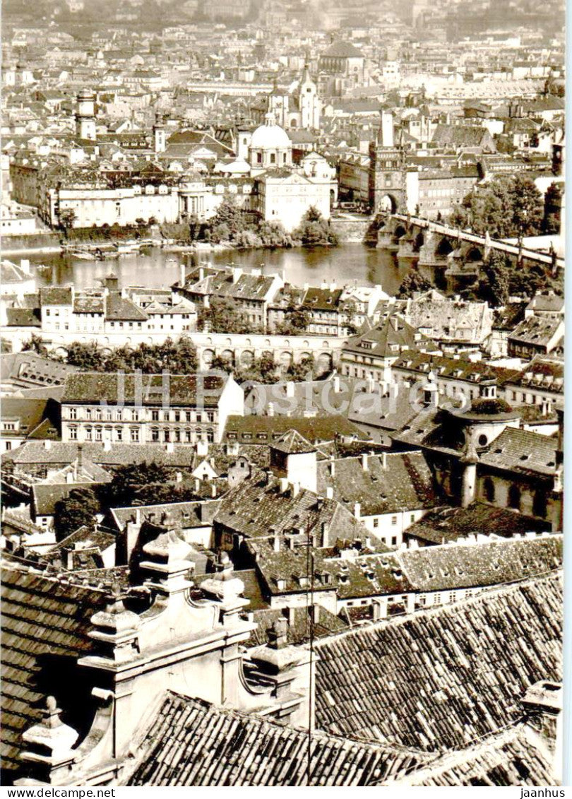 Praha - Prague - View of the Town over the Roofs of the Mala Strana Quarter - Czech Republic - Czechoslovakia - unused - JH Postcards