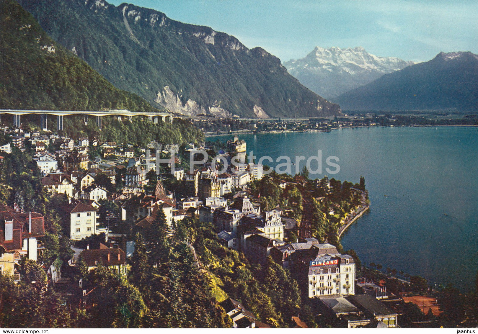 Territet Montreux - Vue Generale et les Dents du Midi - 839 - Switzerland - unused - JH Postcards