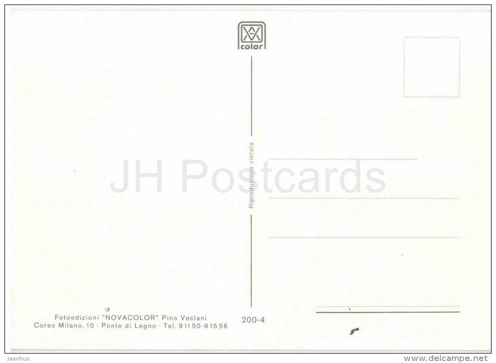 Passo Tonale m 1884 - ski resort - cable car - church - Brescia - 200-4 - Italia - Italy - unused - JH Postcards